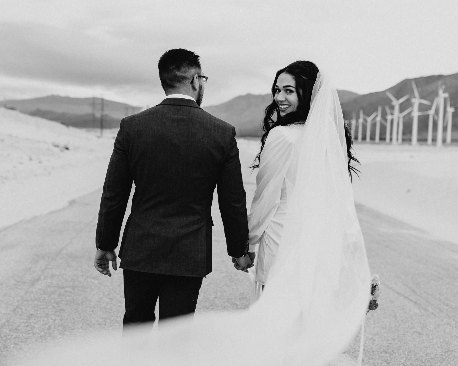 Joshua Tree weddings; Palm Springs Windmill elopement
