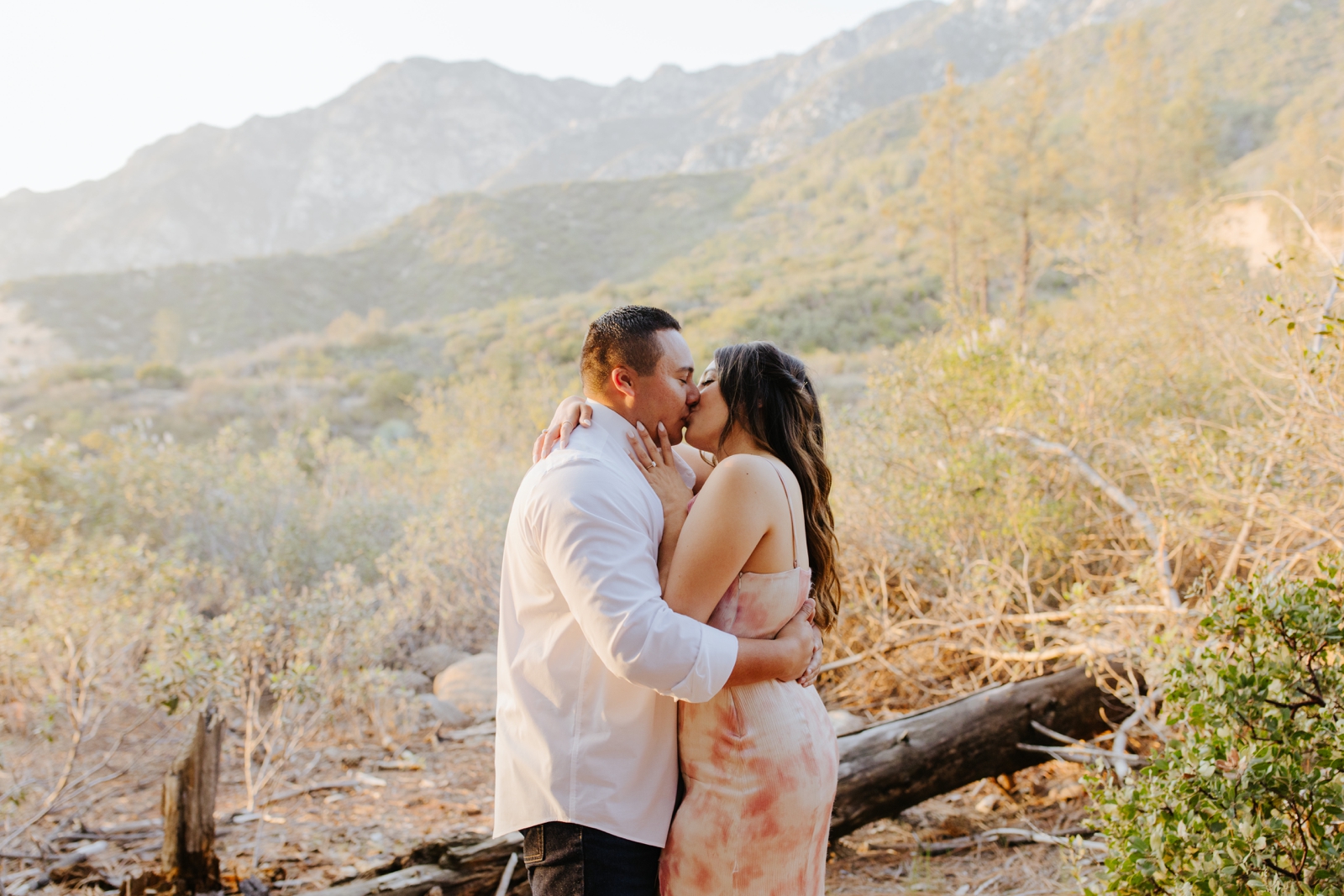 hiking engagement session Angeles National Forest
