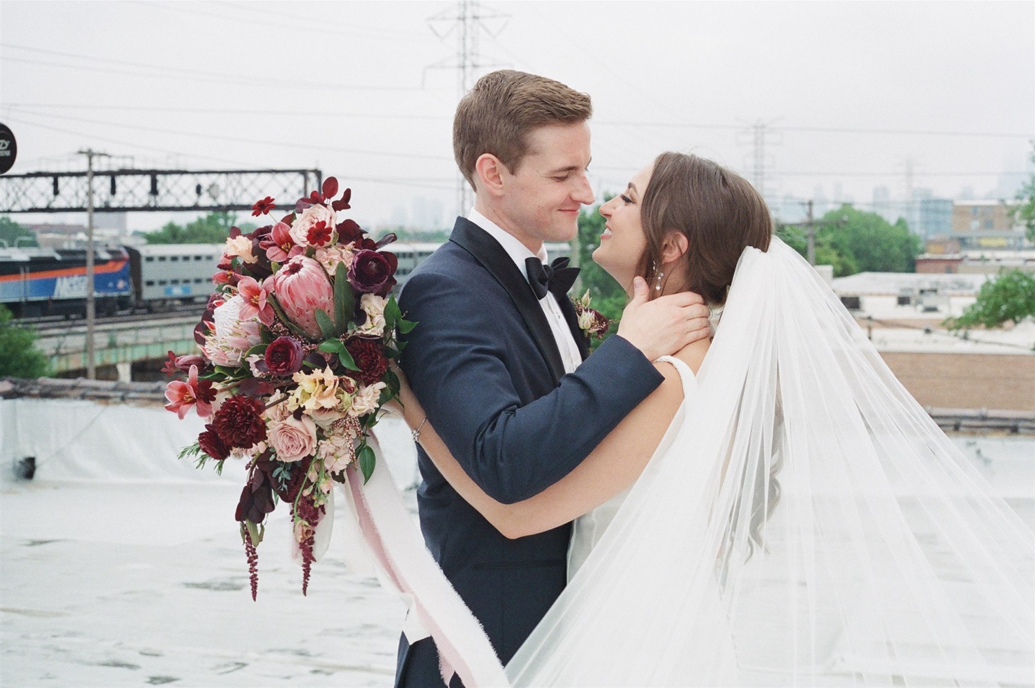 wedding at Fairlie, Chicago; first look at Fairlie