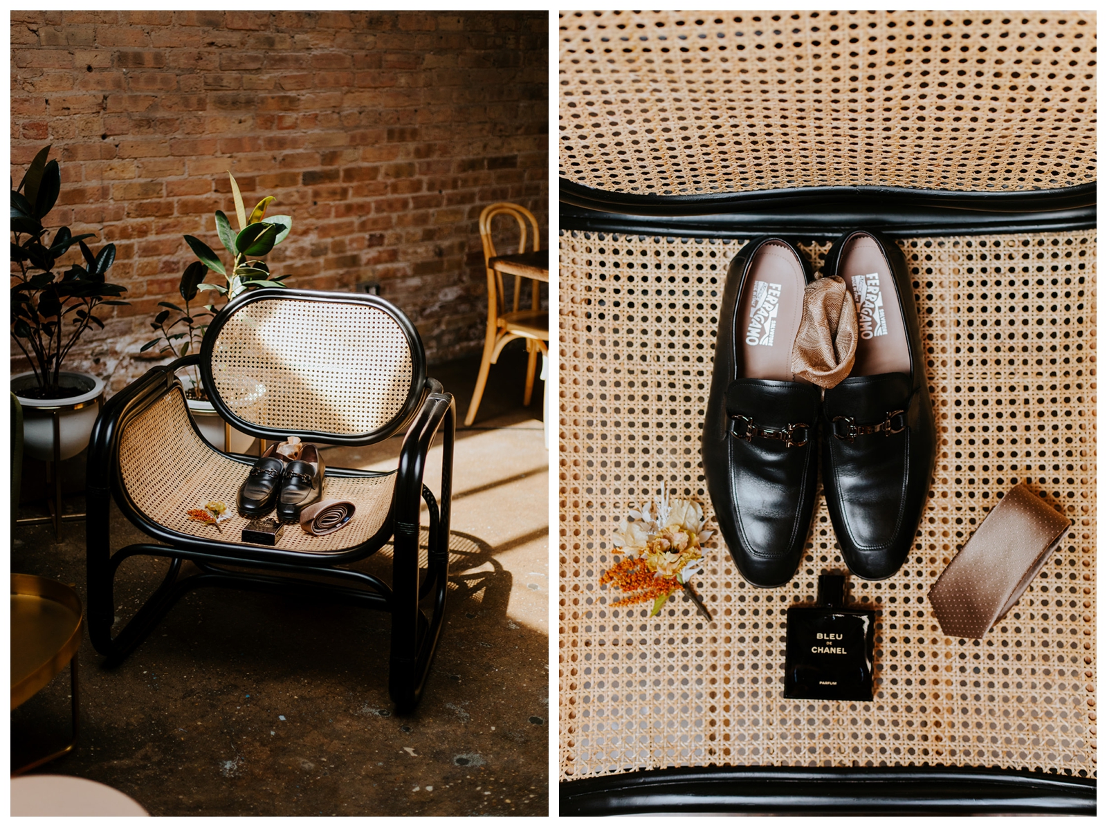 Ferragamo shoes for men; Ferragamo wedding shoes; getting ready photos; getting ready photo arrangements