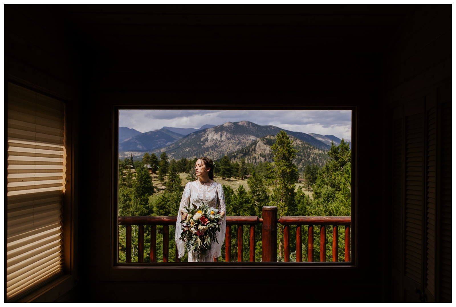 mountain wedding; wedding photo compositions; landscape wedding photos
