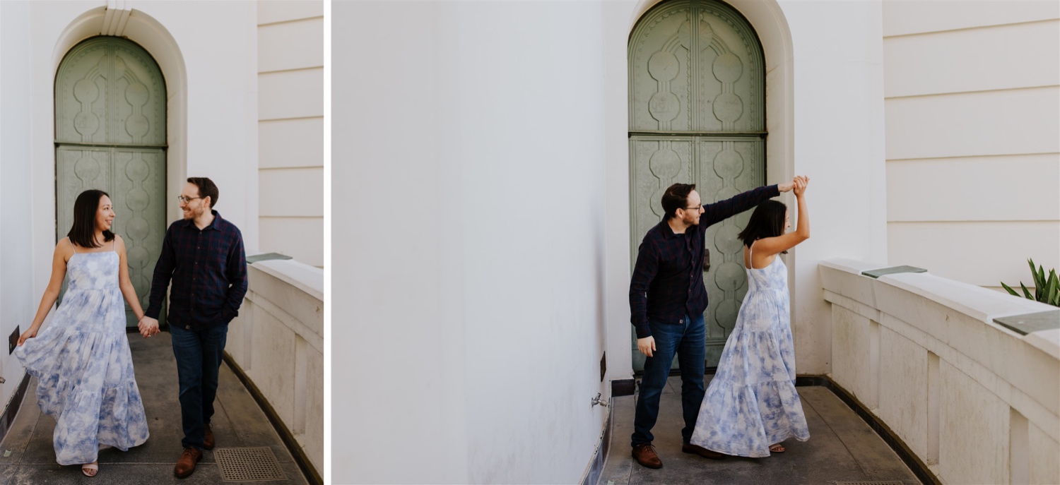 The Griffith Observatory Los Angeles engagement session with Hanna Walkowaik Photography
