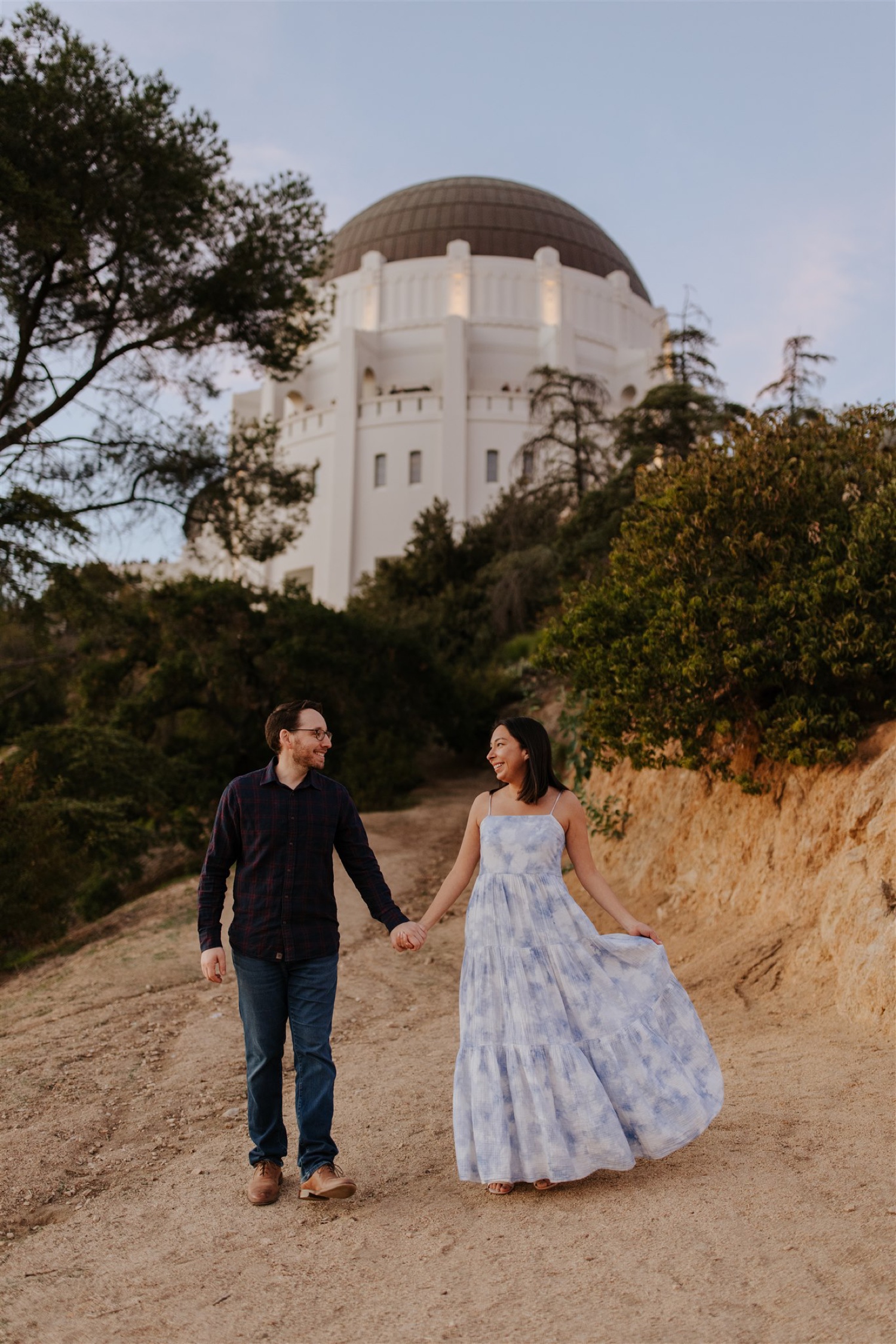 Los Angeles sunset engagement photos at Griffith Observatory