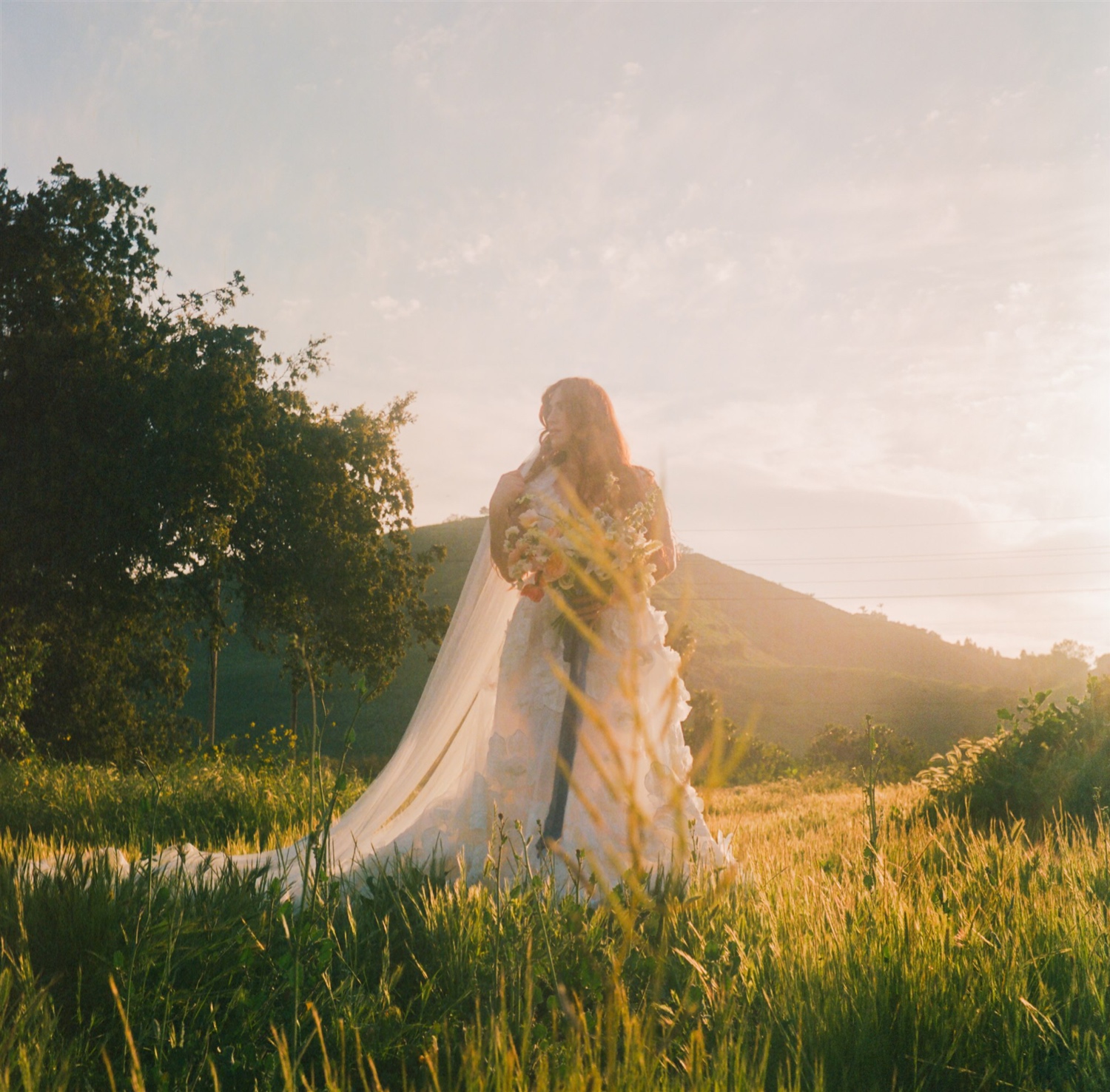 Orange County editorial landscape bridal portraits 