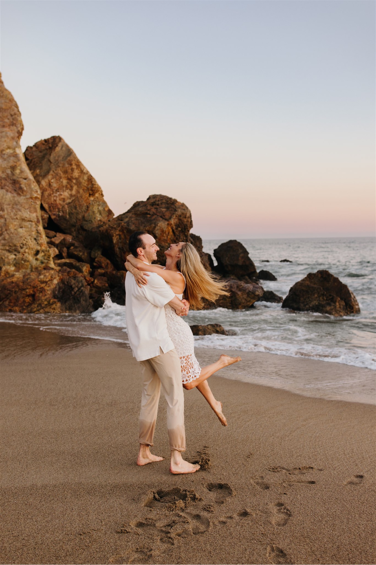Point Dume engagement pictures