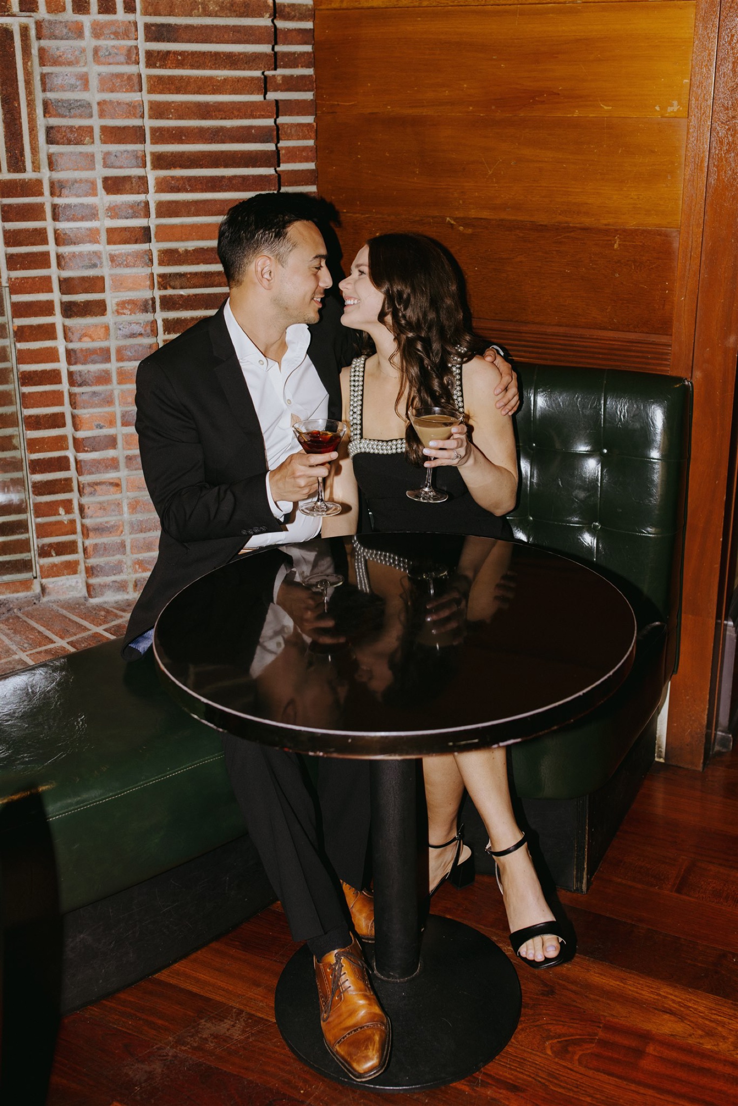 cocktail bar engagement session