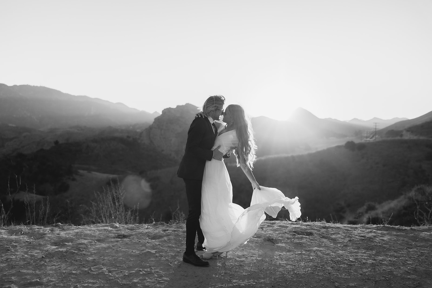 Los Angeles overlook elopement
