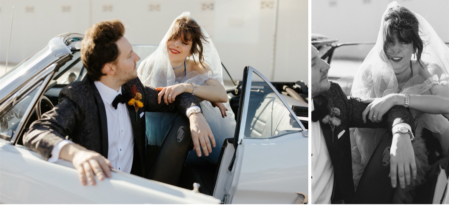 how to plan a Las Vegas elopement with vintage car experience