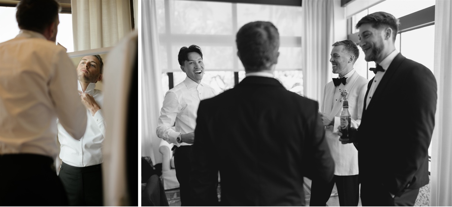 Groom getting ready photos