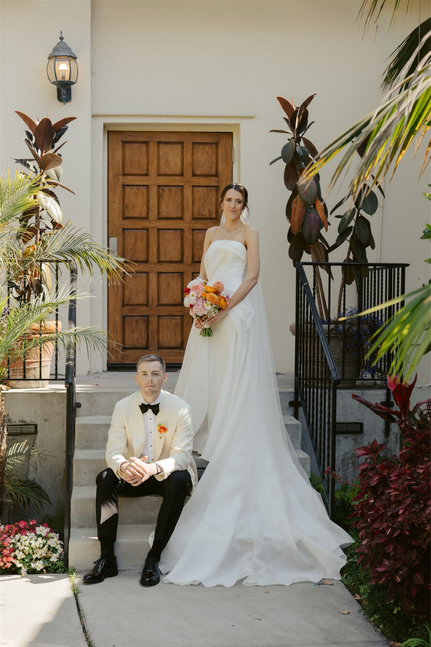 Luxury beach wedding portraits; fine art and editorial wedding photography California