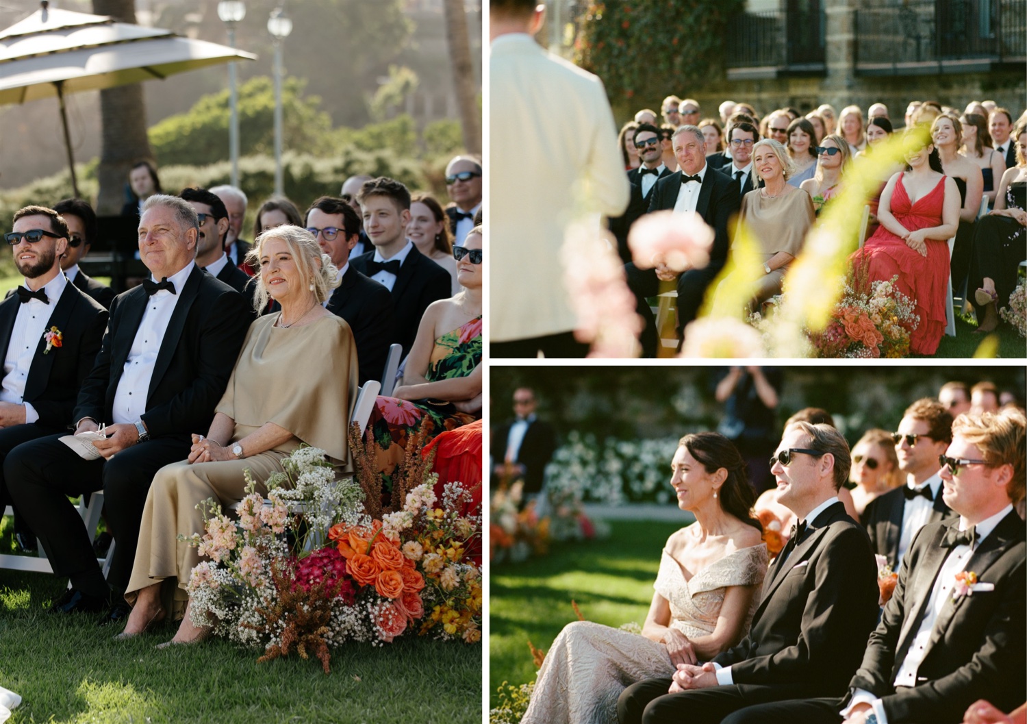 outdoor wedding ceremony overlooking the ocean
