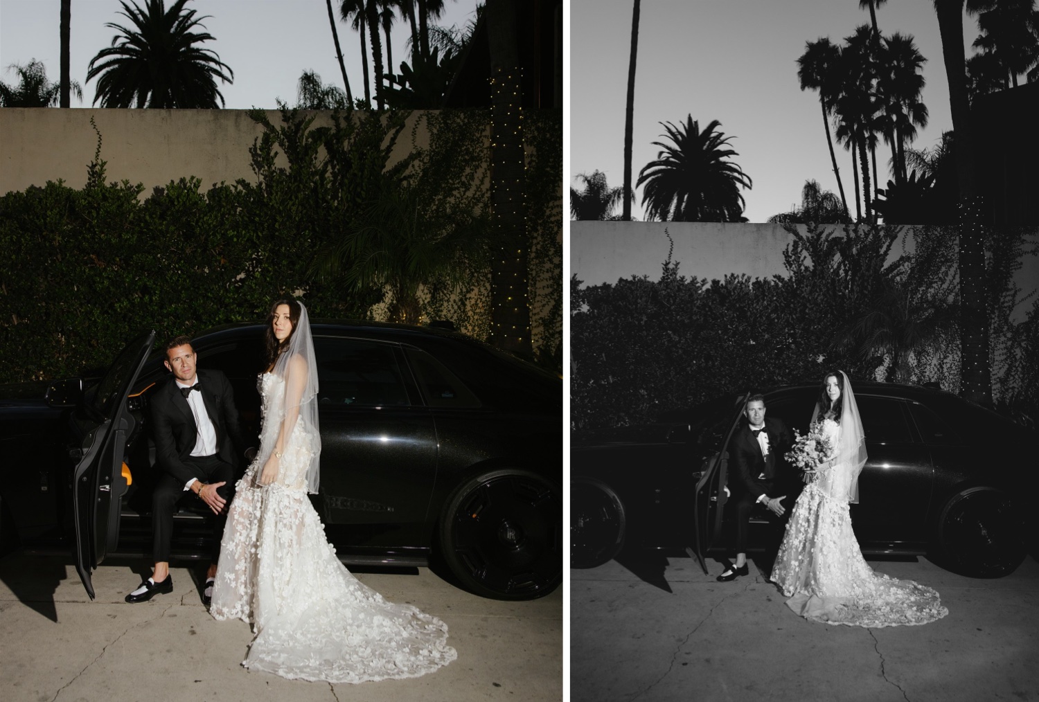 newlywed getaway car