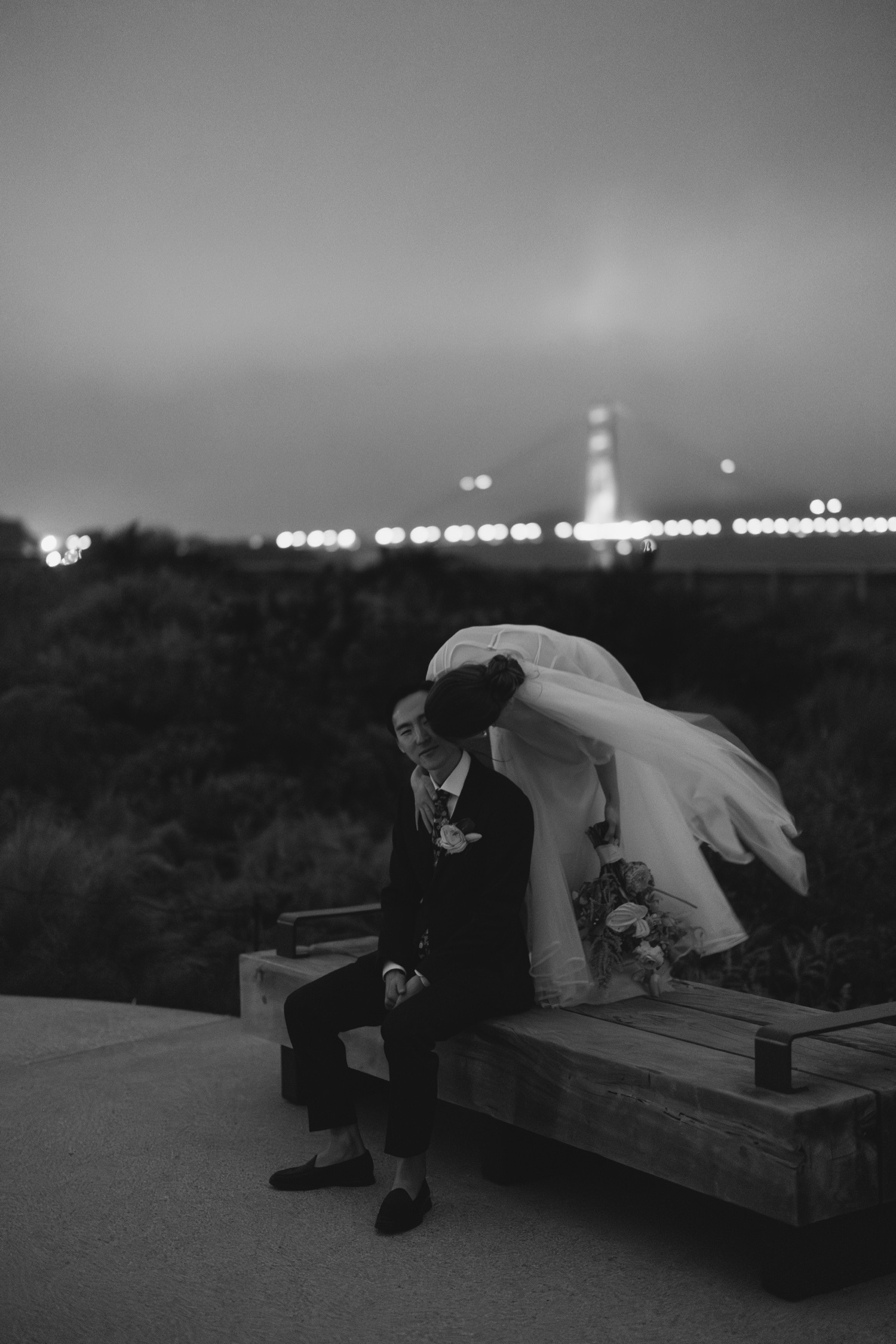 rainy day san francisco wedding photos